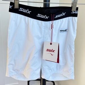 NWT Swix RaceX Classic Women's Wind Boxer Base Layer White 4.5 Inseam Sz XS